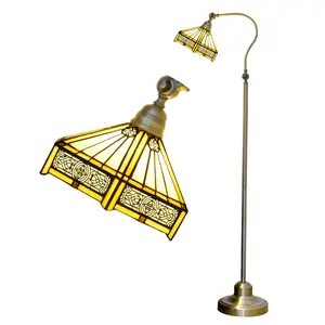 Tiffany E27 industriel moderne vitrail chevet lampadaire Mission led lumière simple rétro debout liseuse lampadaire