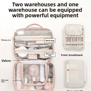 Hot Selling Travel PU <b>Storage</b> <b>Handbag</b> Waterproof Makeup Organizer Pouch Bag Portable Zipper Cosmetics Toiletry Pouch Bag - Product Image 2