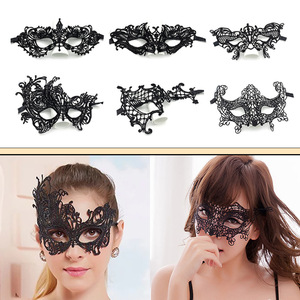DAMAI Halloween mascarade Costume masques en dentelle noire pour bal de mascarade Catwoman masque en dentelle pour masques de fête pour adultes - Product Image 2