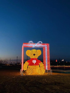 Decoración Navideña Grande para Interiores/Exteriores, Oso de Peluche con Luz, IP65 Impermeable, Adornos con Forma de Luz para Parques - Product Image 1