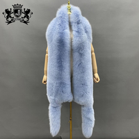 Écharpe et châle élégants pour femmes vente en gros écharpe d'hiver en fourrure de renard de luxe col moelleux longue queue enveloppante chaude et épaisse étole en fourrure Cape