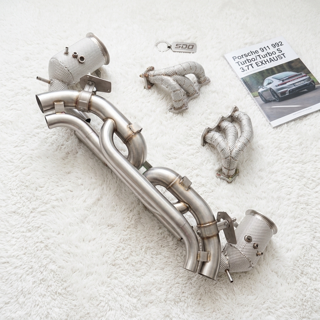 VantaFlow Full Set Exhaust System for Porsche 911 992 Turbo/Turbo S 3.7T 2021-2026 T304 Manifold/Straight Downpipe/Catback