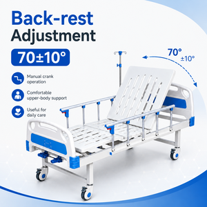 Cama de Hospital Manual a Precio Económico <span class=keywords><strong>para</strong></span> Sala de Hospital, con Soporte <span class=keywords><strong>para</strong></span> Suero y Barandillas Laterales Desmontables - Product Image 2