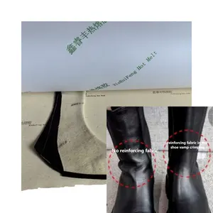Tela de refuerzo para bloqueo de prensado-Forma 3D de zapatos Hoja adhesiva de hierro de unión de calor superior
