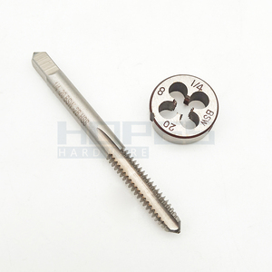 Tarauds et filières rondes <span class=keywords><strong>BSW</strong></span> 1-1/8 1/4 3/8 1/2 5/8 3/4 2" à cannelures droites, en acier HSS, outils en alliage, filières à vis en acier - Product Image 2