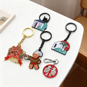 Llaveros Personalizados al por Mayor, Lindos y Elegantes, Chapados en Oro, Plata y Negro, Accesorios Metálicos, Llaveros de Aleación de Zinc con Personajes - Product Image 1