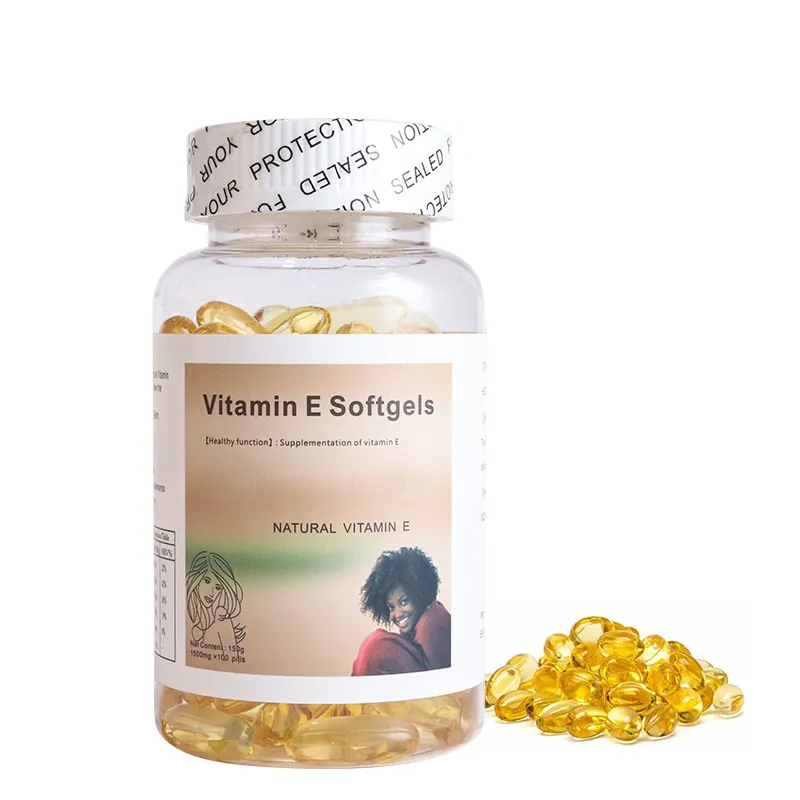 Capsules de vitamine E Softgel OEM pour blanchiment de la peau, Capsule de vitamine E Softgel, Support immunitaire
