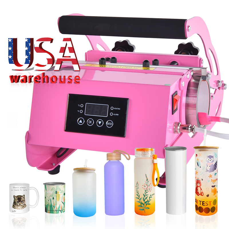 เครื่องกดแก้วแบบเหยือกน้ำ,เครื่องพิมพ์แบบระเหิดสำหรับ Tumblers คลังสินค้า USA