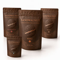 Sachet Doypack Premium en Cacao Chocolat Noir avec Soufflet Latéral, Haute Barrière, Fermeture Zip Facile, Barrière à l'Oxygène, Emballage Alimentaire