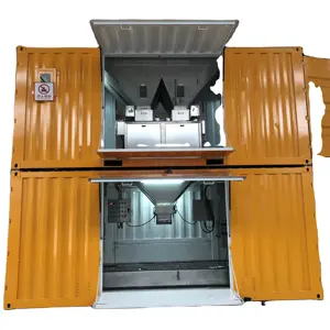 Máquina de pesagem e ensacamento personalizada no recipiente móvel
