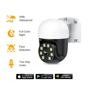 Tam renkli gece görüş 8mp güvenlik kamerası iki yönlü konuşma otomatik takip güvenlik kam Ptz hız Dome kamera sistemi