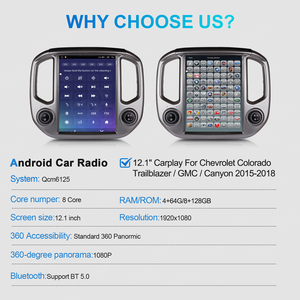 Autoradio GPS Android Navihua 12,1 pouces style Tesla pour Chevrolet Colorado Trailblazer/GMC/Canyon 2015-2018 - Product Image 6