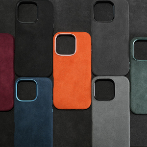 Ốp điện thoại da nhân tạo có logo tùy chỉnh dành cho iPhone 17/16/15/14/13/12 chất liệu <span class=keywords><strong>Alcantara</strong></span> - Product Image 2