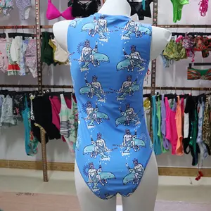 ODM Swimwear High Quality Repreve Fabric Sublimation Printed Design Your Own 1 Piece Zipper Swimsuit Bikini