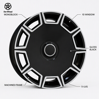 Jantes monobloc DW 10 à 10 trous, 19, 20, 21, 22, 24 pouces, noir brillant usiné, compatibles Mercedes Benz, taille personnalisée sur commande