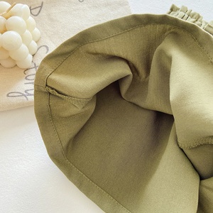 กางเกงขาสั้นเด็กผู้หญิงสีทึบทรงเอไลน์สำหรับฤดูร้อนผ้าฝ้ายผสมกางเกงขาสั้นลำลองสำหรับสวมใส่กลางแจ้งทุก<span class=keywords><strong>วัน</strong></span> - Product Image 4