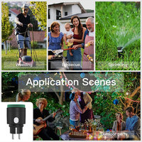 Enchufe Inteligente Inalámbrico para Exteriores con Wifi, Enchufe Europeo, Impermeable, 16A, con Medición de Consumo de Energía para Alexa y Google