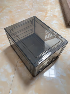 حذاء رياضي شفاف قابل للتكديس بشعار مخصص من Rmier صندوق أحذية أكريليك أمامي حاوية تخزين - Product Image 6