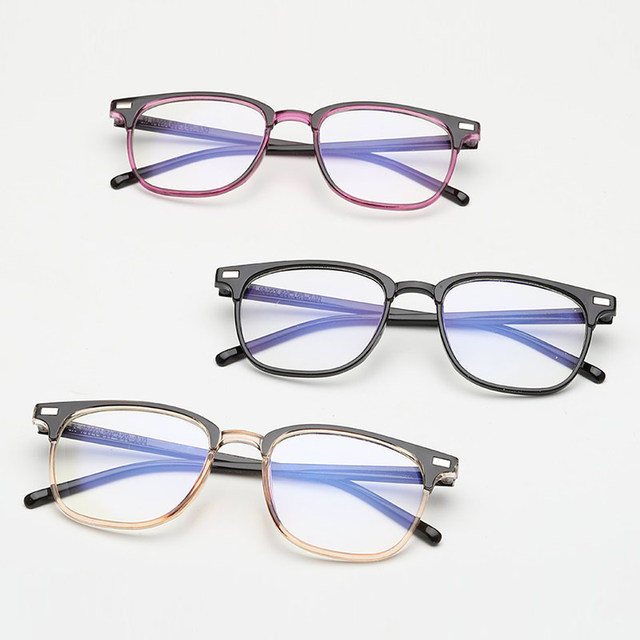 Fashion Women Glasses PC Frame Metal Square Eyeglasses Frames Men Optical Frames for Unisex