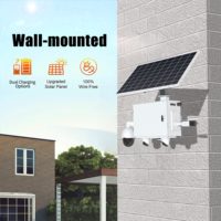 BIGLUX Nouveau Système de Caméra Solaire de Sécurité Hors Réseau, Montage Mural et sur Poteau