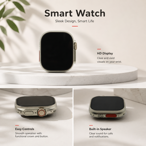 ชุดของขวัญ ROCK-460 Watch 10 3-in-1 นาฬิกาอัจฉริยะ AMOLED ขนาดใหญ่ พร้อมฟังก์ชั่นติดตามสุขภาพ หูฟังแบบครอบหู และหูฟังไร้สาย TWS แบตเตอรี่ใช้งานได้ 4 วัน - Product Image 6