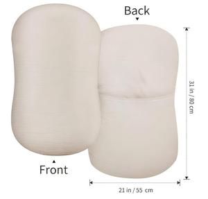Transat bébé 0-24 mois pour nouveau-né, tapis portable pour le temps sur le ventre, pour la maison et les voyages, avec housse en coton doux - Product Image 5