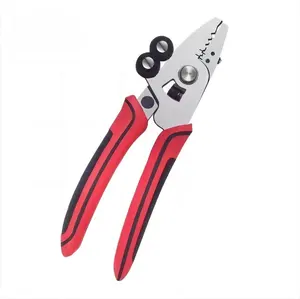 KEXINT new 8 in 1 Fiber Optical FTTH Tools Cable Three Miller Clamp Wire Stripper Pliers with Scissors Clean Cotton