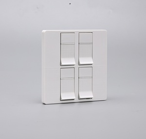 Interruptor de pared texturizado eléctrico blanco Canton Fair 4 Gang - Product Image 1