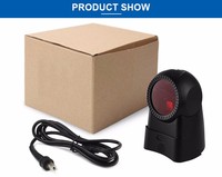 Lector de código de barras de escritorio omnidireccional 1D 2D Plataforma de escaneo de código QR Interfaz BT Fuente de luz CMOS Producto en stock