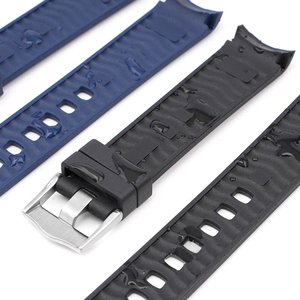Correa de Reloj de Goma con Extremos Curvos para <span class=keywords><strong>Omega</strong></span> <span class=keywords><strong>Seamaster</strong></span> 300, Correa Deportiva de 20 mm para Moonswatch - Product Image 4