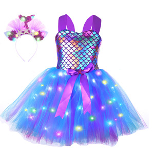 Vestido de Fiesta Sexy con Falda Tutú de Sirena para Niñas, Disfraz de Princesa para Cumpleaños, 2026 - Product Image 4