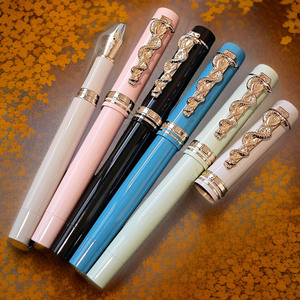 <span class=keywords><strong>Penna</strong></span> Stilografica/Roller, Design Asta Dorata di Asclepio, Corpo Ergonomico in Acrilico, Regalo da Collezione per Medici - Product Image 6