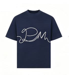 T-shirt Homme Oversize 300g en Coton et Spandex avec Imprimé Mousse 3D, Col Rond, Manches Courtes, Style Streetwear - Product Image 2