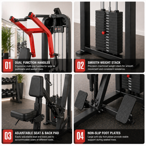 Machine à Rameuse Assise Professionnelle SK Réglable avec Poids, Équipement de Fitness pour Entraînement de la Force du Dos en Salle de Sport - Product Image 6