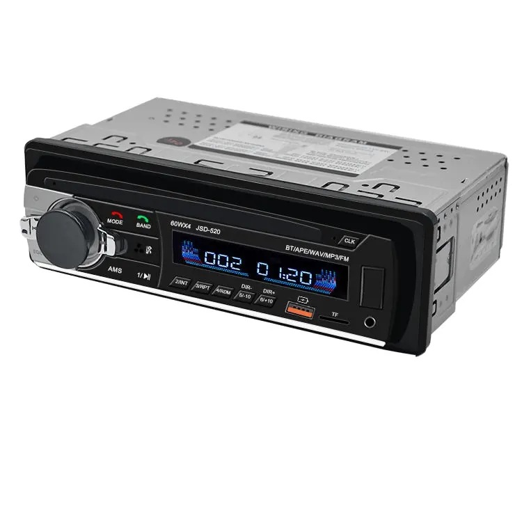 12 فولت BT مشغل Mp3 للسيارة جهاز إرسال FM راديو سيارة 1Din Aux في USB صوت ستيريو سيارة حر اليدين JSD520