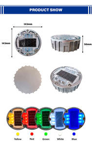 Réflecteur de goujon de route solaire en aluminium à LED Lumière de sol clignotante pour parking - Product Image 2