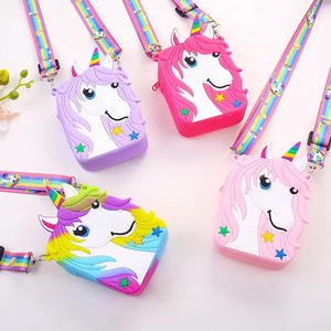 Nueva llegada itting hombro cadena moneda escuela cremallera silicona crossbody unicornio push <span class=keywords><strong>pop</strong></span> fidget bolsa para niños, adultos - Product Image 5