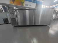 Réfrigérateur-congélateur vertical à double température en acier inoxydable pour cuisine de restaurant commercial