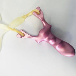 Tirachinas de caza de aluminio dorado rosa, mecanizado CNC, con mango <span class=keywords><strong>PEI</strong></span> amber - Product Image 4