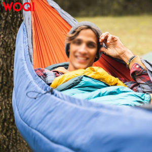 Saco de dormir tipo hamaca Woqi, azul, tipo sobre, de nailon, transpirable, ligero, portátil, para acampar, viajar, adultos - Product Image 4