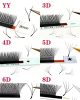 Extensions de cils faites à la main YY 3D-8D en forme de W, volume naturel doux mat, cils trèfle 3D 4D 5D YY Lash