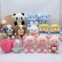 Juguetes de Peluche de Animales Kawaii de 8 Pulgadas al por Mayor, Peluches Personalizados de Panda, Perro, Conejo, Elefante y Frutas para Regalos