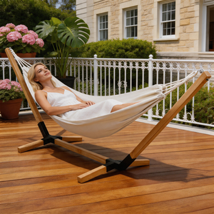 Fabricante Profesional de Hamacas de Madera Resistentes con Soporte para Proyectos de Resorts y Hoteles - OEM ODM - Product Image 1