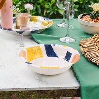 Assiettes en papier jetables avec impression kangourou personnalisées Serviettes élégantes et élégantes pour les occasions spéciales Kits de fournitures de fête