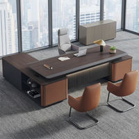 Poste de travail moderne de luxe en forme de L pour directeur de bureau PDG Mobilier de direction Bureaux avec tiroirs pour la conception de table de chambre
