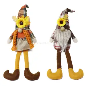 New Arrival Harvest Festival Faceless Doll Autumn Sunflower Gnome Ornament Thanksgiving Gnome Decoration