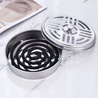 NOUVEAU Boîte de bobine de moustique en acier inoxydable bobine de moustique support de bobine de moustique