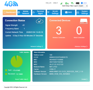 Punto de Acceso WiFi6 Inalámbrico de 300M, Router Móvil Portátil de 3000mAh con Ranura para Tarjeta SIM, Caja WiFi 4G LTE Cat.4 - Product Image 6