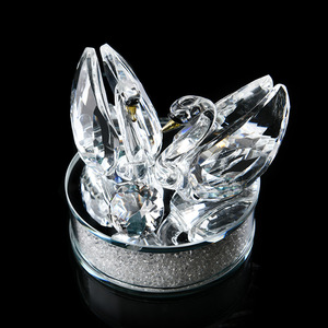 Crystal Swan <b>Car</b> <b>Ornament</b> K9 Glass Transparent Decor For Couples Valentine's Day Gift - Product Image 1