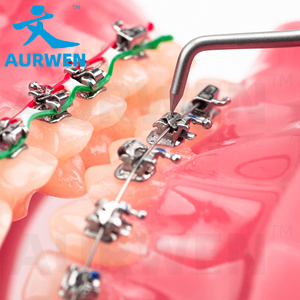AURWEN Cuidado Bucal, Brackets de Acero Inoxidable Autoligables Activos con Diseño de Clip de Resorte para un Control Preciso del Torque, Brackets de <span class=keywords><strong>Ortodoncia</strong></span> - Product Image 2